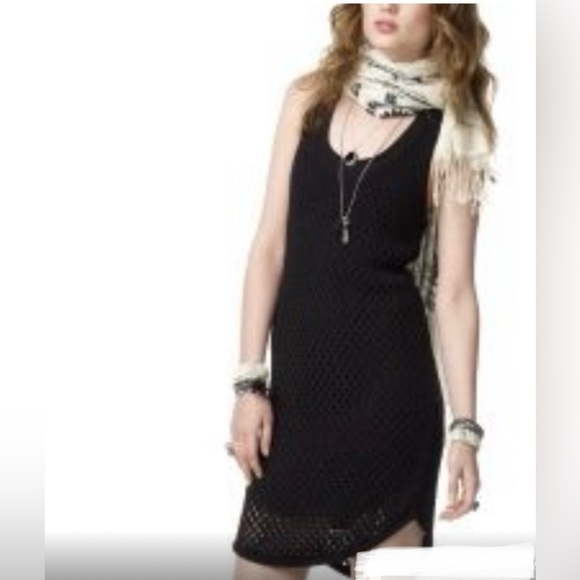 CLUB MONACO Mini Dress Open Knit Net Racer Back Linen Blend Tank Beige Taupe - Picture 5 of 5